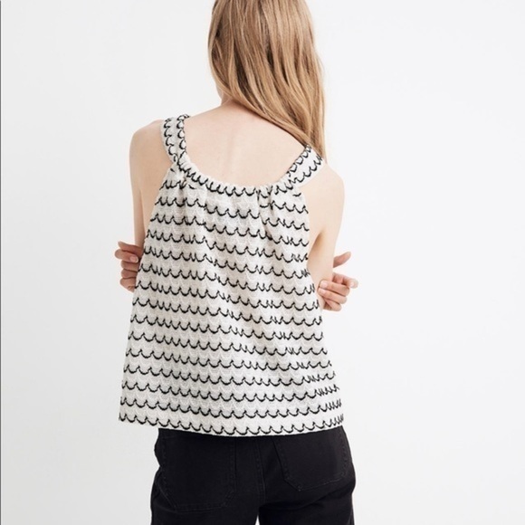 Madewell Texture & Thread Button-Front Swing Tank - Picture 5 of 6
